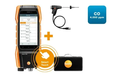 Testo 300 - Analyzátor spalín sada 1 (O2, CO až do O2 a CO až do 4 000 ppm